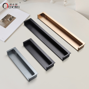 Bouton de <span class=keywords><strong>porte</strong></span> moderne en alliage d'aluminium poignée de tiroir 197mm réglable pour armoire commode armoire <span class=keywords><strong>cuisine</strong></span> salle de bain salon - Product Image 4
