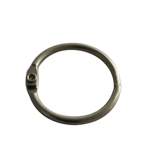 Llavero de anillo abierto de acero inoxidable personalizado de fábrica Anillo de encuadernación