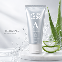Nettoyant Visage Apaisant à l'Aloe Vera, Acide Hyaluronique, Hydratant, Blanchissant, Nettoyage en Profondeur, Marque Privée