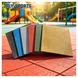 Dalles de sol en caoutchouc EPDM insonorisées, emboîtables, pour extérieur, résistantes aux UV, couleur durable, pour usage résidentiel - Product Image 1