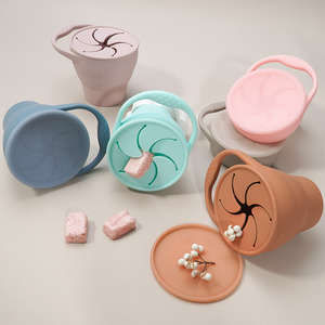 Vaso de Silicona de Grado Alimenticio para Niños, Juego de Vajilla, Diseño Plegable Portátil y Conveniente, Uso Seguro para Bebés de 0 a 12 Meses - Product Image 1