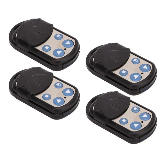 4Pcs 433MHz Garage Door Opener Waterproof Cloning Remote Control with Keychains for Electric Rolling Doors Gates