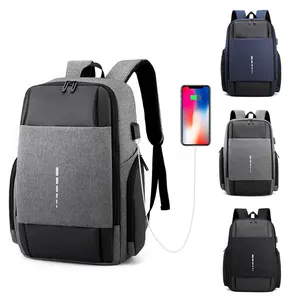 Factory Hot Sell College Office Business Stylish Usb Mochilas Waterproof Computer Rucksack Smart Laptop Bags Back Packs/