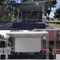 Plateforme de scène portable en aluminium pour événements en plein air, spectacles, mariages, concerts, plateforme de scène antidérapante en contreplaqué pour événements de concert