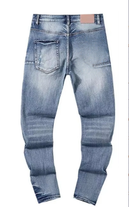 Jeans <span class=keywords><strong>de</strong></span> <span class=keywords><strong>Hombre</strong></span> PUR 2026 <span class=keywords><strong>de</strong></span> Alta Calidad, 13oz, Denim Elástico Resistente, Lavado, Desgastado, Corte <span class=keywords><strong>Slim</strong></span> <span class=keywords><strong>Fit</strong></span>, Estilo Urbano, Color Violeta - Product Image 5