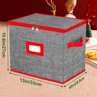 Boîte de rangement pour vaisselle de Noël, équipée de séparateurs en carton réglables, capable de stocker des casse-noisettes et des poupées