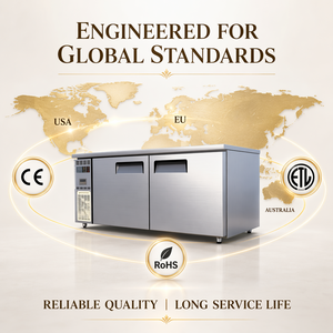 Refrigerador Comercial Ventilado con Ventilador <span class=keywords><strong>de</strong></span> Enfriamiento <span class=keywords><strong>de</strong></span> 2 Puertas, Mesa <span class=keywords><strong>de</strong></span> Preparación <span class=keywords><strong>de</strong></span> Acero Inoxidable <span class=keywords><strong>para</strong></span> Servicio <span class=keywords><strong>de</strong></span> Catering en Subway - Product Image 4