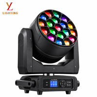 19pcs Lampu LED RGB Bee Eye 15W Moving Head Light Stage Strobe Wash Light untuk Disko Bar Konser Acara Pertunjukan