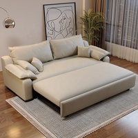 Modernes Konvertierbares Schlafsofa Gepolstertes Stoff-Schlafsofa Ausziehbare Couch Multifunktionales Wohnzimmermöbel Apartment-Sofa
