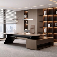 Bureaux de direction de luxe, mobilier de bureau, design moderne, bureau d'ordinateur en bois en forme de L, table de direction