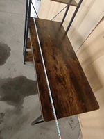Bureau de jeu en coin Table d'ordinateur pour deux avec étagère pour bureau à domicile Jeu de chambre à coucher