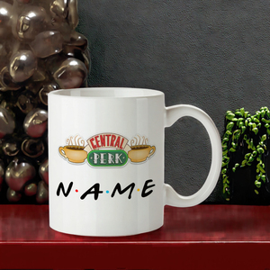 Taza de Cerámica Negra Mate de Doble Pared de 24 oz con Diseño Novedoso de Silver Buffalo Friends <span class=keywords><strong>Central</strong></span> Perk para Regalos Empresariales y Café/Sopa - Product Image 3