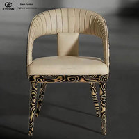 Canapé et fauteuil en tissu de luxe italien de nouvelle conception pour salle à manger. Chaise de salle à manger d'hôtel de luxe moderne pour hôtel créatif.
