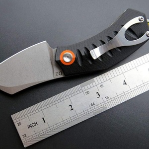 Cuchillo Táctico Plegable de Tamaño Pequeño, Acero D2 con Acabado Stone Washed, Mango G10, para Campismo, Emergencias, Personalizable con Logotipo - Product Image 3