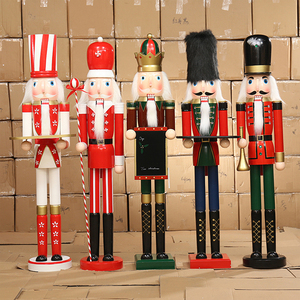 90 Casse-Noisette Géant Bois Artisanat Props Figurines Taille Réelle Casse-Noisette <span class=keywords><strong>Soldat</strong></span> Décoration Extérieure - Product Image 4