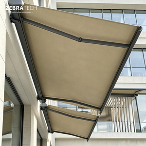 Toldo Retráctil de Aluminio con <span class=keywords><strong>Lona</strong></span>, Operación Manual, <span class=keywords><strong>para</strong></span> Jardín, Patio, Uso Comercial, Protección UV, Sistema de Sombra <span class=keywords><strong>para</strong></span> Exteriores - Product Image 1