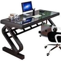 Bureau d'étude moderne Bureau économique et bureau de jeu à domicile Bureau en bois à la mode et simple en métal et panneau Bureau d'ordinateur
