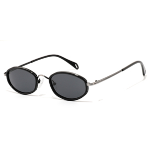 Gafas de sol ovaladas con montura completa, montura multicolor, lentes verdes, protección UV400, protección solar unisex para adultos - Product Image 5