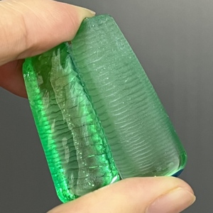Wholesale Synthetic Uncut <b>Material</b> 78# Green Synthetic Corundum Rough - Product Image 4