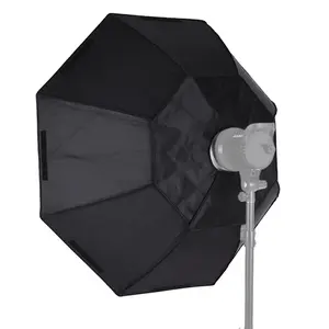 Speedlite-مظلة تصوير فوتوغرافي, مظلة تصوير فوتوغرافي محمولة باستطاعة 120 سنتيمتر ، صندوق سوفتبوكس مُطرز بثماني الأضلاع ، تستخدم في الاستديو وضوء فلاش ستروب