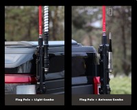 Support de drapeau de voiture extérieur anti-âge en époxy de 2 m, qualité industrielle supérieure, couleur personnalisée, garantie 12 mois