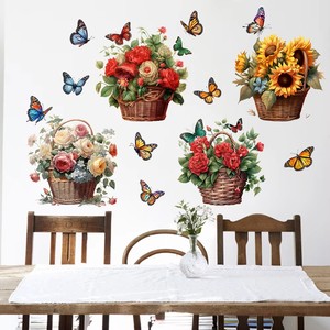 <span class=keywords><strong>Adesivi</strong></span> Murali in Vinile <span class=keywords><strong>Floreali</strong></span> Vintage, Impermeabili e Resistenti ai Raggi UV, Decorazione <span class=keywords><strong>per</strong></span> Casa e Soggiorno - Product Image 3
