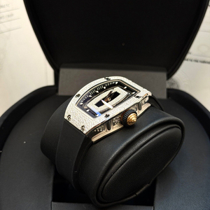 Montre automatique mécanique de luxe avancée pour <span class=keywords><strong>femme</strong></span>, design entièrement serti de diamants, 0701, avec diamant Moissanite flocon de neige noir sur cadran - Product Image 2