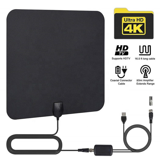 Hot Selling Telecom Antenna TV Digital 1080P 4K Free Channel Digital Indoor HD TV UHF VHF Movie TV Antenna