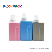500ml/600ml/1000ml HDPE Type carré détergent à lessive bouteille rechargeable blanchisserie bouteille en plastique