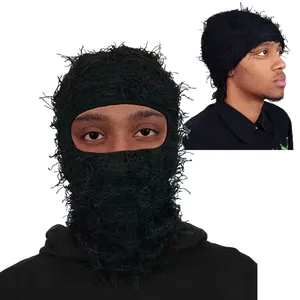 Homme turban casquette hip hop visage intégral un trou masque de ski personnalisé unisexe camouflage bonnet cagoule soins capillaires pour femmes