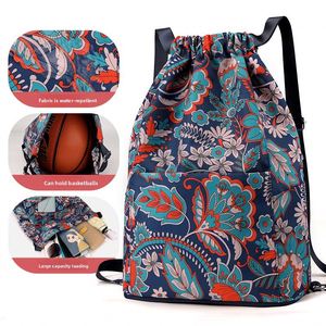 Custom Printing Foldable Basketball Sport Gym <b>Drawstring</b> Bags Women Lightweight Travel <b>Drawstring</b> Backpack - Product Image 2