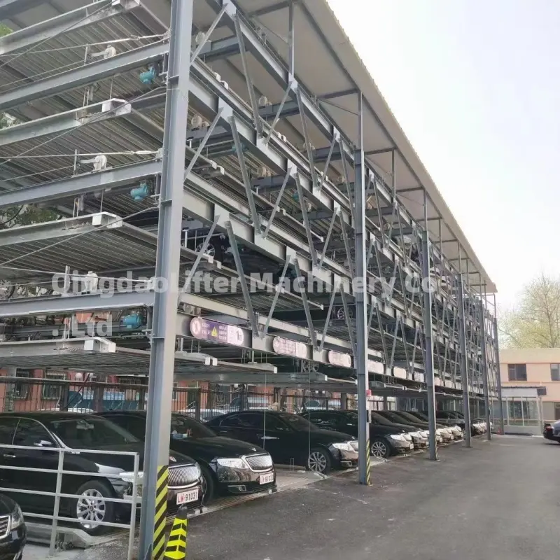 LFT 6 floor semi automated puzzle parking system for 31 cars