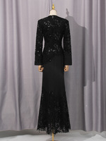 Robe d'été vintage élégante coupe sirène évasée amincissante avec broderie en dentelle, longueur ras du sol, antistatique, nouvelle collection 2025 pour femme