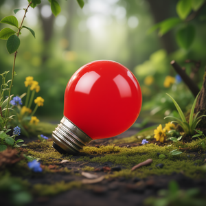 Bombilla Incandescente Roja Esférica de 15W 230V E27 - Product Image 3