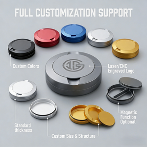 Caja de Snus de Metal de Diseño Personalizado, Caja de Tabaco de Aluminio Anodizado, Duradera, con Pintura de Logotipo - Product Image 3