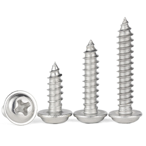 J&Gong 304 Stainless Steel Self Tapping <b>Screw</b> With Washer Phillips Pan Head M2 <b>M3</b> M4 M5 - Product Image 1