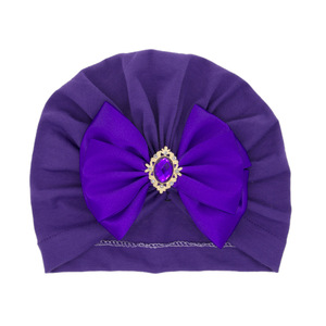 Serre-têtes élastiques en satin avec grand nœud et strass pour bébés filles, design mignon, en polyester - Product Image 6