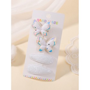 Ensemble d'accessoires pour cheveux pour enfants, avec pinces à cheveux papillon en relief, en tissu coloré, à paillettes de cristal et à motifs de dessins animés - Product Image 2