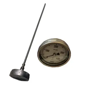 Termometer Bimetal tahan air Probe Thermowell