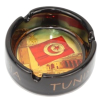 Cendrier rond tunisien personnalisé souvenir en céramique logo personnalisé voiture maison cigarette cigare cendrier de fumée