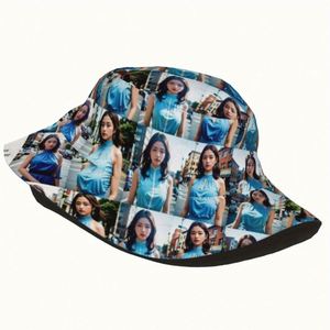 Customizable Cartoon Pattern Photo Print Bucket Fisherman Cap Funky Street Style Summer Beach Travel <b>Hat</b> <b>for</b> Men Women Daily - Product Image 3