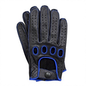 Premium Sheepskin Half Finger Gloves for Men Non-slip Leather Size S Cycling Fishing <b>Motorcycle</b> Riding Driving Outdoor - Product Image 4