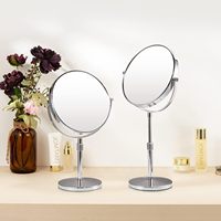 Portable pas de lumières grand miroir de beauté réglable en hauteur avec grossissement 5X 7X 10X