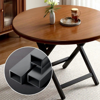 Table à manger pliable pour petit appartement, chambre en location, balcon - Meuble de maison portable, capacité 6 personnes, style antique moyen