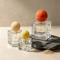 Flacon de parfum vide transparent de luxe, design carré, 15ml 30ml 50ml, flacon pulvérisateur en verre avec boîte cadeau
