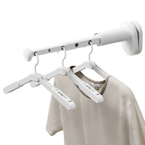 Portable Travel <b>Clothes</b> <b>Drying</b> <b>Rack</b> Single Bar Wall Mounted <b>Foldable</b> No Drilling Required Mobile <b>Drying</b> Device - Product Image 5