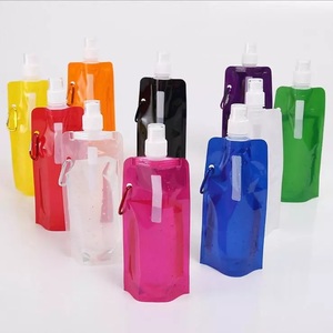 Custom Logo Eco Friendly Collapsible Water <b>Bottle</b> Bag 480 ML Foldable <b>Plastic</b> Drinking <b>Bottle</b> - Product Image 6