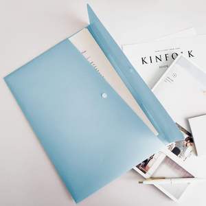 Pochettes de classement en polyéthylène format Lettre, organiseur de documents, enveloppes en plastique <span class=keywords><strong>A4</strong></span>, porte-documents plat <span class=keywords><strong>avec</strong></span> fermeture à bouton-pression - Product Image 5