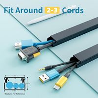 Kit de canalisation de câbles auto-adhésif de 100 pouces, utilisé pour la fixation murale de téléviseurs, système de gestion des câbles flexible, dissimule jusqu'à 3-4 fils domestiques
