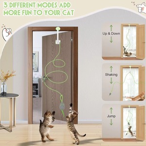 Juguete Interactivo para Gatos con Ratón Móvil Eléctrico, Juguete para Gatos Ecológico con Abrazadera para Puerta, Juguete Interactivo Automático Colgante - Product Image 5